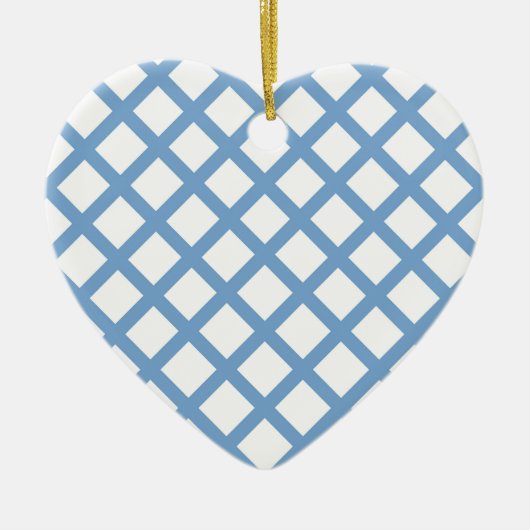 Arlequin Blanc Bleu Diamond Ornement (Devant)