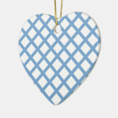 Arlequin Blanc Bleu Diamond Ornement (Gauche)