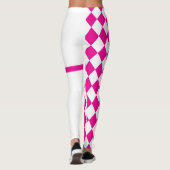 Arlequin blanc rose Diamond Mardi Gras Leggings (Dos)