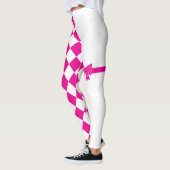 Arlequin blanc rose Diamond Mardi Gras Leggings (Gauche)
