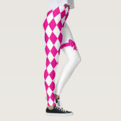 Arlequin blanc rose Diamond Mardi Gras Leggings (Droite)