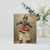 Arlequin d'Halloween en costume Invitation (Debout devant)