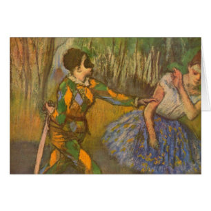 Arlequin et Columbine par Edgar Degas Art Vintage