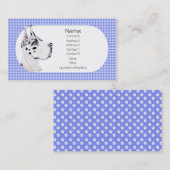 Arlequin grand bleu Danse Carte de visite chèque (Devant / Derrière)