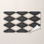 Arlequin Noir & Blanc Motif Élégant À damiers (Serviette à main)