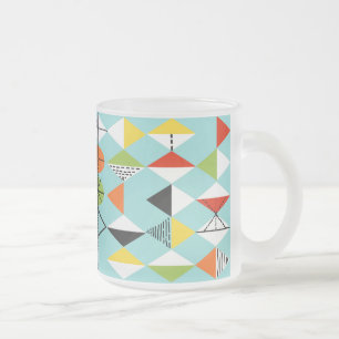 Arlequin Retro Motif de verre givrée Mug
