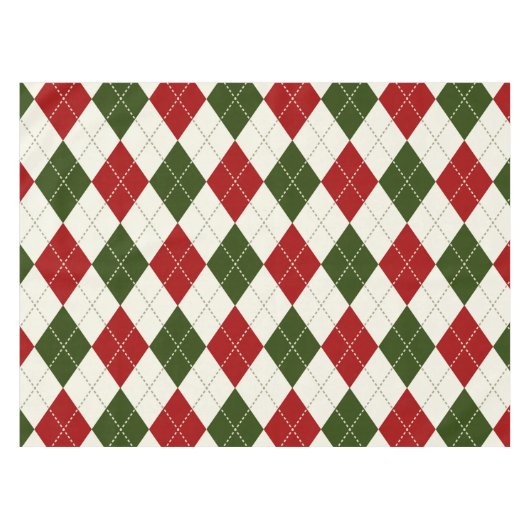 Arlequin Vintage de Noël Plaid | Nappe (Devant (Horizontal))