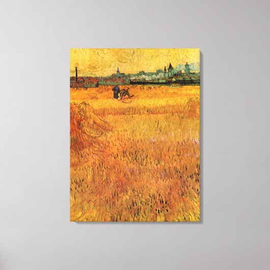 Arles: Uitzicht van Wheat Fields door Vincent van  Canvas Afdruk (Voorkant)