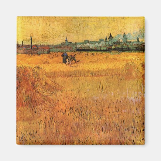 Arles: Uitzicht van Wheat Fields door Vincent van  Magneet (Voorkant)