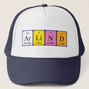 Arlinder le casquette de nom de table périodique