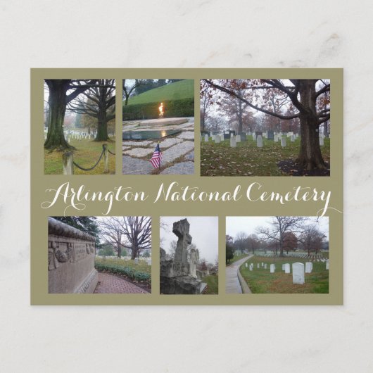 Arlington Cemetery Collage Briefkaart (Voorkant)