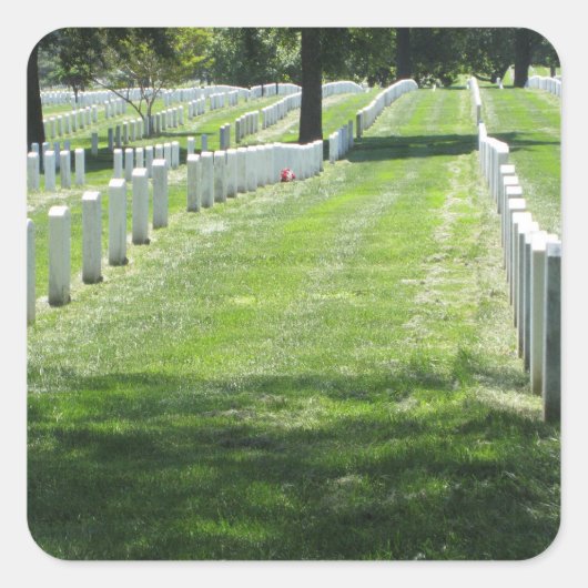 Arlington Cemetery Vierkante Sticker (Voorkant)