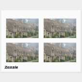 Arlington Row, Bibury autocollant rectangulaire (Feuille)