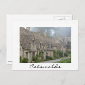 Arlington Row, Bibury carte postale frontière blan (Devant / Derrière)