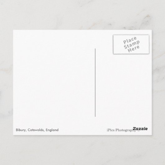 Arlington Row-huizen, Bibury in Cotwolds Briefkaart (Achterkant)