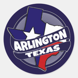 Arlington Texaanse vlag breekt stickers