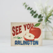 Arlington Texas Apple - Vintage Travel Briefkaart (Staand voorkant)