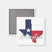 Arlington, Texas Drapeau - Magnet Carte (Recto/Verso)