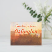 ARLINGTON, TEXAS SKYLINE - in de wolken Briefkaart (Staand voorkant)
