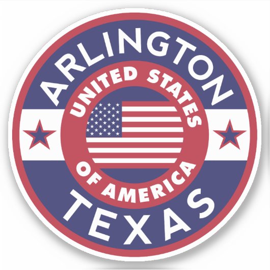 ARLINGTON, Texas Sticker (Voorkant)