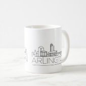 Arlington, Texas Stylisé Skyline Coffee Mug (Devant droit)