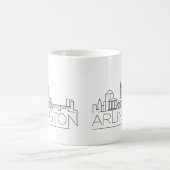 Arlington, Texas Stylisé Skyline Coffee Mug (Centre)