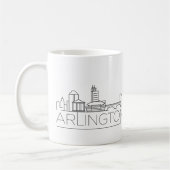 Arlington, Texas Stylisé Skyline Coffee Mug (Gauche)