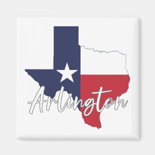 Arlington, Texas Vlaggenkaart Magneet