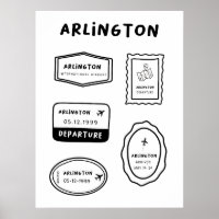 Arlington - Travel Stamp Collectie | minimalistisc