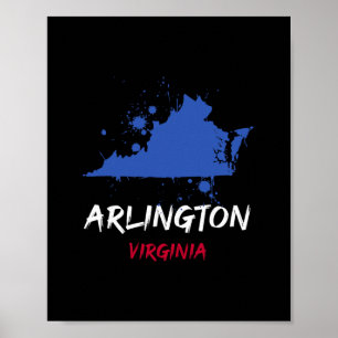 Arlington Virginia Va verfspatten vakantie souveni Poster