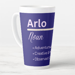 Arlo Jongen Gepersonaliseerde Naam Definitie Latte Mok
