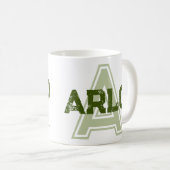 Arlo nom signifiant monographie de tasse de café v (Devant droit)