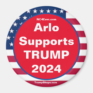 Arlo ondersteunt TRUMP 2024 Patriottische magneet