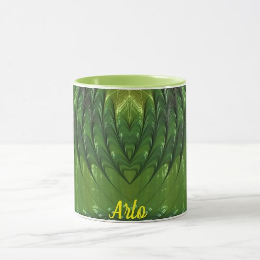 ARLO ~ Zany 3D Fractal ~ Green Lover Mok (Midden)