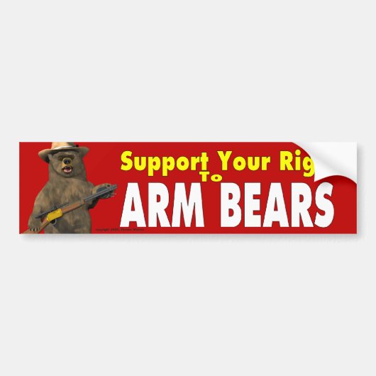 Arm Beren! Bumpersticker (Voorkant)