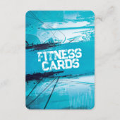 Arm Circles Fitness Card with Blue Backing Save The Date (Achterkant)