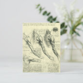 Arm en schouder Anatomie door Leonardo da Vinci Briefkaart (Staand voorkant)