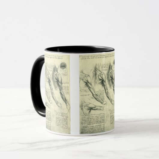 Arm en schouder Anatomie door Leonardo da Vinci Mok (Voorkant links)