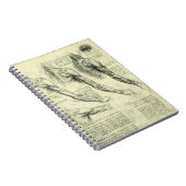 Arm en schouder Anatomie door Leonardo da Vinci Notitieboek (Rechterzijde)