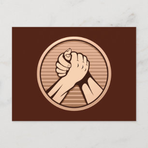 Arm worstling Bronze Briefkaart