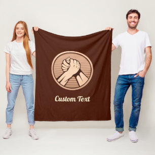 Arm worstling Bronze Fleece Deken