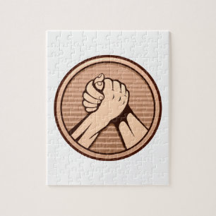 Arm worstling Bronze Legpuzzel