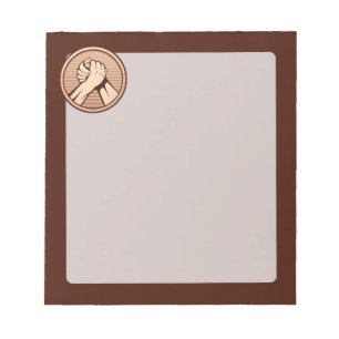 Arm worstling Bronze Notitieblok
