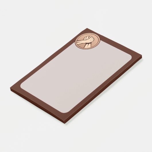 Arm worstling Bronze Post-it® Notes (Schuin)