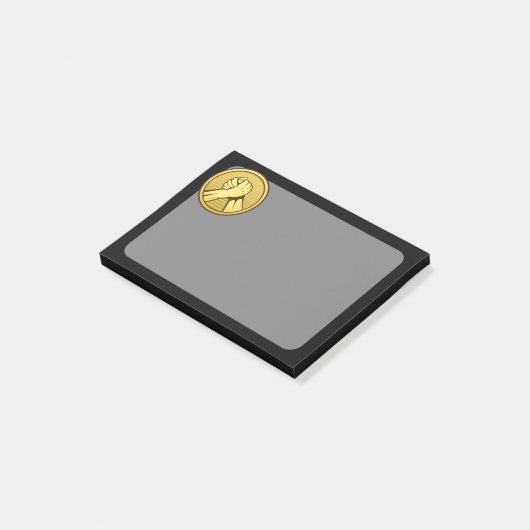 Arm worstling Gold Post-it® Notes (Schuin)