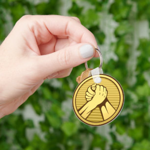 Arm worstling Gold Sleutelhanger