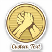 Arm worstling Gold Sticker (Voorkant)