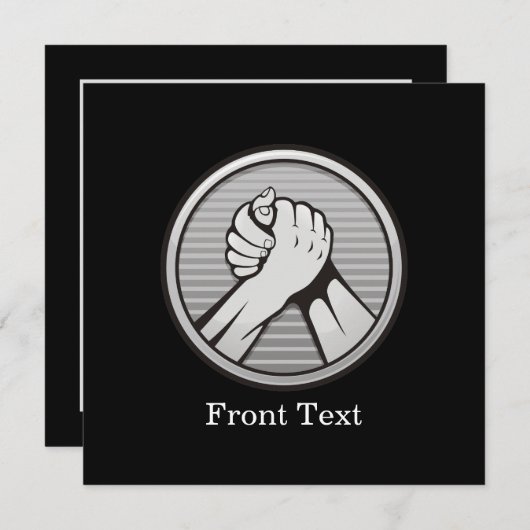 Arm worstling Silver Kaart (Voorkant / Achterkant)