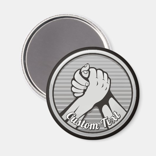 Arm worstling Silver Magneet (Voorkant / Achterkant)