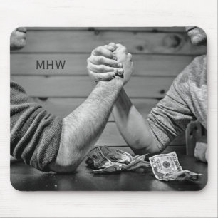 Arm Wresting Custom monogram mousepad Muismat